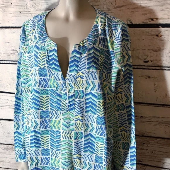 Vineyard Vines Split Neck Linen Blend Tunic - Picture 5 of 7